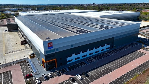 Birdseye view of warehouse