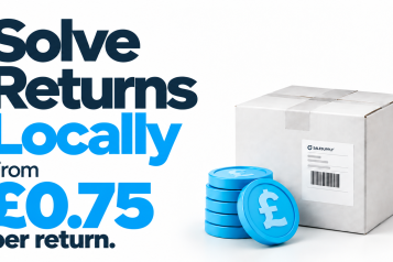 Promotional offer 'Solve returns locally from GBP 0.75'